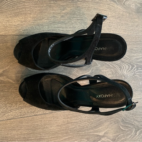 37 euro, 7 us❤️ super sexy black leather high heels sandals - Picture 2 of 3